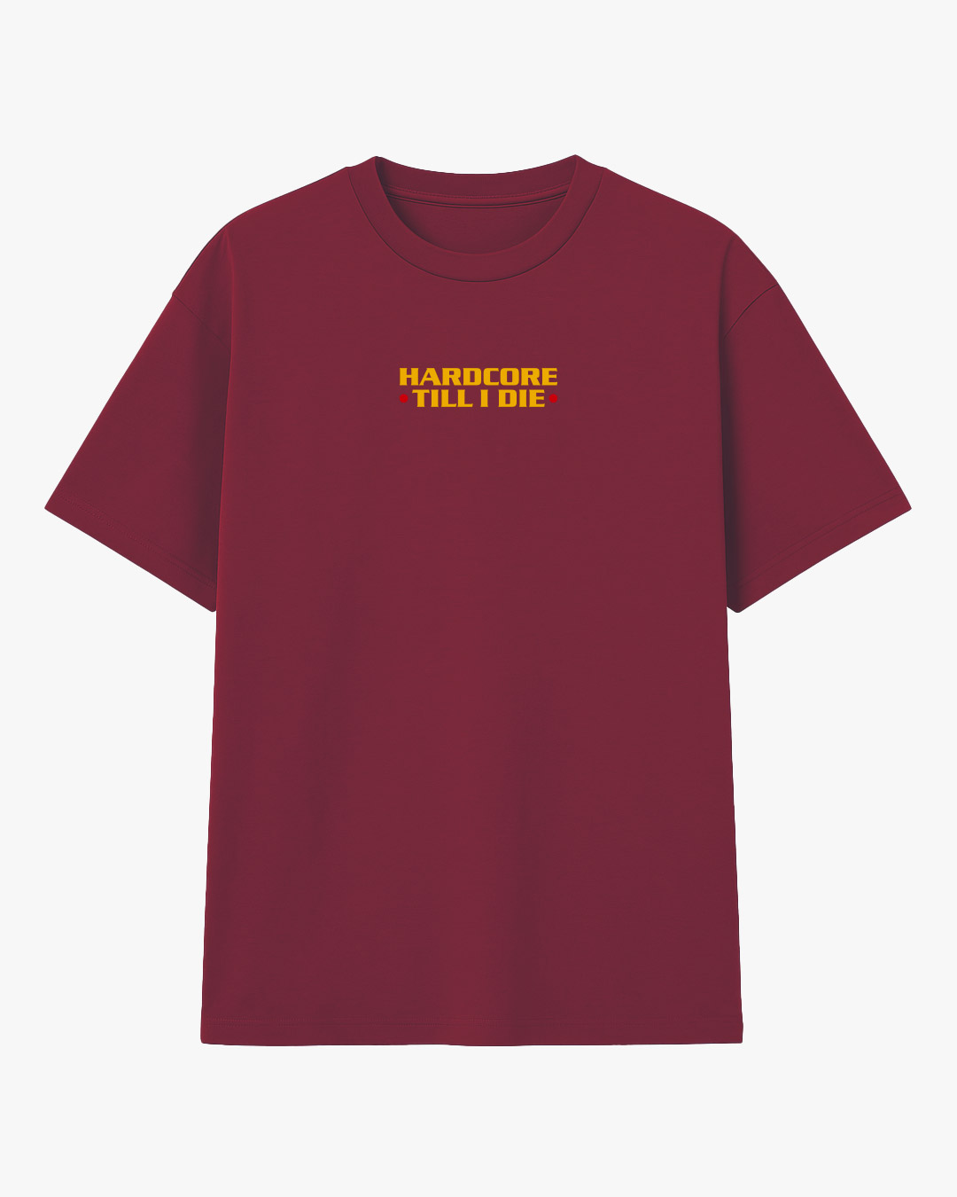 T-Shirt "Hardcore Till I Die" Kuz - Bordeaux - immagine 2