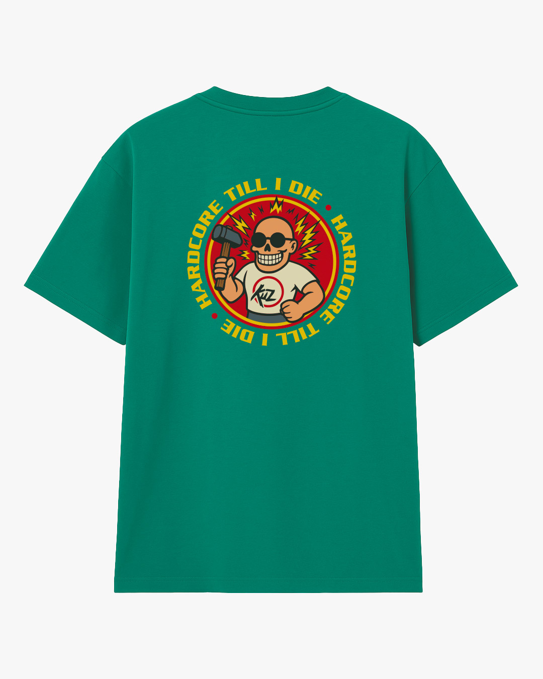 T-Shirt "Hardcore Till I Die" Kuz - Green