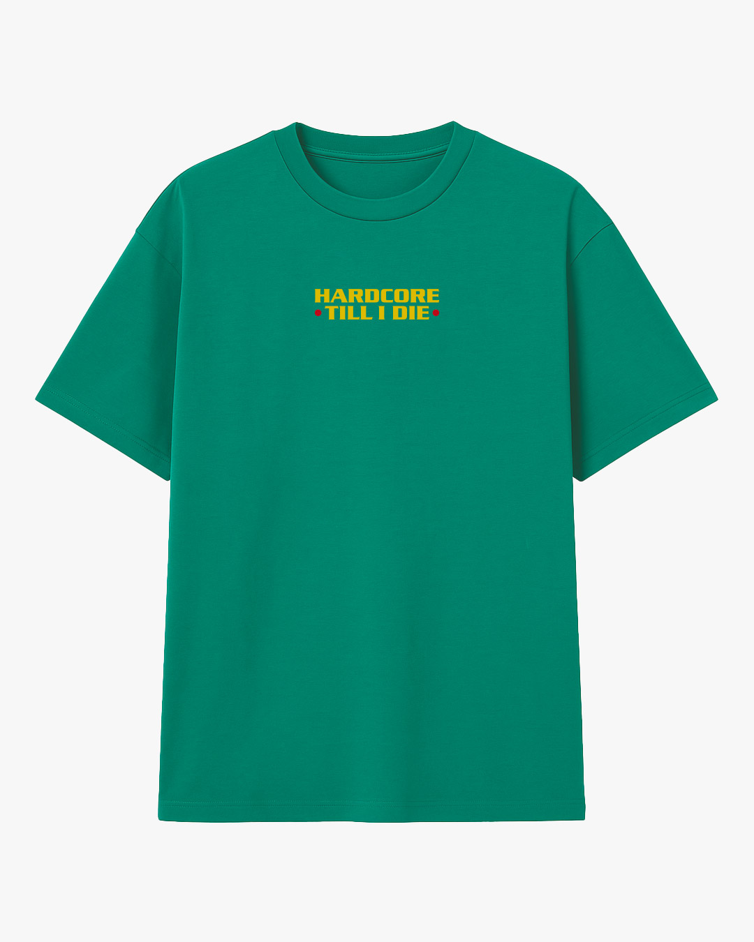 T-Shirt "Hardcore Till I Die" Kuz - Green - immagine 2