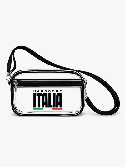 Borsetta tracolla trasparente “Hardcore Italia”